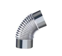 UZAMIRLEX Tuyau de cheminée coudé en Acier Inoxydable, Adaptateur de Conduit de cheminée galvanisé 100 mm-200 mm, coude de Tuyau de poêle, Tuyau de cheminée résistant à la Chaleur,(140mm)