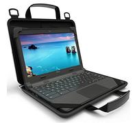 UZBL Étui en EVA avec poignée de transport et sangle pour ordinateur portable Chromebook, Ultrabook et Notebooks, conçu pour les étudiants, les salles de classe et les affaires Black Nylon