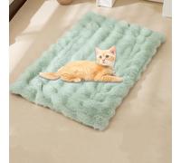 UzeEnde Lit auto-chauffant pour chat d'intérieur - Tapis en velours pelucheux avec fond antidérapant - Lavable - Coussin de sommeil confortable pour l'hiver - Cage de chaton ou chiot (XL - 71,1 x