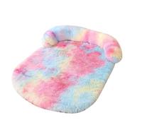 UzeEnde Lit en peluche moelleuse apaisante pour chien, chat - Tapis de canapé en éponge anti-anxiété confortable avec traversin pour le cou, protection de meubles pour chiens et chats de petite