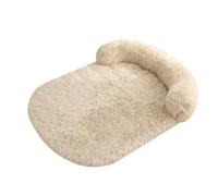 UzeEnde Lit en peluche moelleuse apaisante pour chien, chat - Tapis de canapé en éponge anti-anxiété confortable avec traversin pour le cou, protection de meubles pour chiens et chats de petite