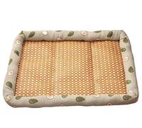 UzeEnde Lit rafraîchissant en rotin respirant pour animal de compagnie - Tapis de glace d'été en rotin naturel tissé durable antidérapant rempli de coton PP pour animaux de compagnie - Pour repos
