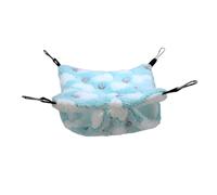 UzeEnde Sugar Glider Pochette à suspendre - Hamac en peluche double couche avec doublure en flanelle douce lavable 4 coins pour hamster, écureuil, furet, chinchilla (20 x 20 cm, vert)