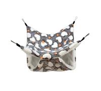 UzeEnde Sugar Glider Pochette à suspendre - Hamac en peluche double couche avec doublure en flanelle douce lavable 4 coins pour hamster, écureuil, furet, chinchilla (34 x 34 cm, noir)