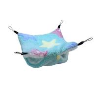 UzeEnde Sugar Glider Pochette à suspendre - Hamac en peluche double couche avec doublure en flanelle douce lavable 4 coins pour hamster, écureuil, furet, chinchilla (20 x 20 cm, vert1)