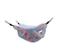 UzeEnde Sugar Glider Pochette à suspendre - Hamac en peluche double couche avec doublure en flanelle douce lavable 4 coins pour hamster, écureuil, furet, chinchilla (34 x 34 cm, rose)