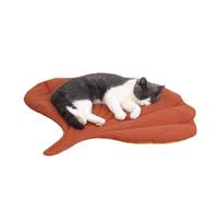 UzeEnde Tapis réversible en forme de feuille pour animal de compagnie - Tapis en coton doux pour chien et chat - Coussin épais double face lavable pour cage, canapé, sol, voyage, niche (feuilles de