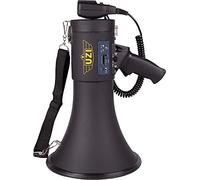 Uzi Grand mégaphone puissant haute puissance 50 W, Bluetooth, véritable sirène, Bullhorn, batterie rechargeable, haut-parleur professionnel portable, système de sonorisation, volume réglable