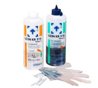 UZIN KR 516 2-K Résine de silicate pour collage de rails d'angle, plinthes, 2 x 300 ml de résine de coulée et de colle à faible odeur pour une réparation rapide des fissures et pour le collage