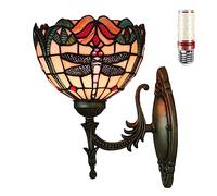 Uziqueif Appliques murales interieures, Lampe de Applique Murale de Style Tiffany, Lampe vitrail, Lampe Murale Interieur, Lampe de Chevet pour Salon,U