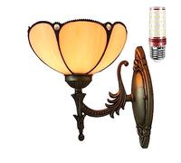 Uziqueif Appliques murales interieures, Lampe de Applique Murale de Style Tiffany, Lampe vitrail, Lampe Murale Interieur, Lampe de Chevet pour Salon,N