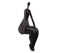 Uziqueif Femme Statue Sculpture Moderne, Art Femme Figurines Statue Decoration Interieur pour Bureau Maison Salon Porche Bibliothèque, Résine,Black A,Matte