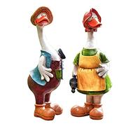 Uziqueif Figurine de décoration Canard Oiseau Figurine de Jardin Figurine d'animal Figurines d'animaux Décoration d'étang de Jardin de Noël, Figurines de Jardin & Statues de Jardin,Duck a