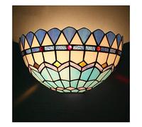 Uziqueif Luminaires Intérieur - Appliques Murales de Style Tiffany, 12" Lampe de Chevet de Style Méditerranéen, Appliques Veilleuse Lampe pour Chambre, Salon, Couloir, Escalier, Mediterranean
