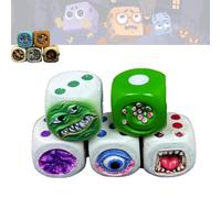 UZKWYKYC Dés Polyédriques, Dés de Monstre, Dés de Jeu de Rôle, Monster Dice, Jouet de Dés de Visage de Monstre d'halloween, Artisanat Créatif en Résine, Ornement de Dés d'halloween