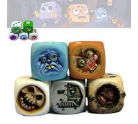 UZKWYKYC Dés Polyédriques, Dés de Monstre, Dés de Jeu de Rôle, Monster Dice, Jouet de Dés de Visage de Monstre d'halloween, Artisanat Créatif en Résine, Ornement de Dés d'halloween