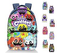 UZKWYKYC Smiling Critters Anime Backpacks, Smiling Critters Sac à Dos pour Ordinateur Portable, Sacs à Dos Souriants Criters, Sac à Dos de Loisirs de Voyage de Grande Capacité