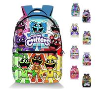 UZKWYKYC Smiling Critters Anime Backpacks, Smiling Critters Sac à Dos pour Ordinateur Portable, Sacs à Dos Souriants Criters, Sac à Dos de Loisirs de Voyage de Grande Capacité