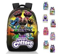 UZKWYKYC Smiling Critters Anime Backpacks, Smiling Critters Sac à Dos pour Ordinateur Portable, Sacs à Dos Souriants Criters, Sac à Dos de Loisirs de Voyage de Grande Capacité