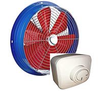 Uzman-Versand 550mm Ventilateur Mural avec variateur de vitesse 500Watt Extracteurs d'air Industriel VENTILATEURs Aspiration Extracteur Helicoide Ventilation