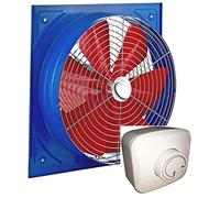 Uzman-Versand Ventilateur mural industriel 450 mm avec régulateur de vitesse de 500 W - Ventilateur mural axial en métal - Ventilateur encastrable