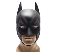 UZNIYTR Masque En Latex Pour Halloween, 1PCS Casque Complet En Latex Noir, Accessoire De Déguisement, Horreur, Accessoire De Costume d'Halloween, Masque De Jeu De Rôle