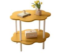 UZSPAC Table Basse Salon Moderne comme Un Nuage Stockage Double Couche Plusieurs Couleurs, Bois, pour La Maison, Le Salon, La Terrasse, Le Jardin (Color : Orange, Size : L)