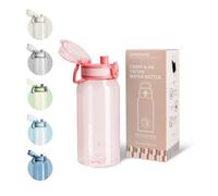 UZSPACE 600ml Gourde Enfant avec Poignée - Sport Adulte - Étanche Bouteille d'eau - Sans BPA, Réutilisable, Légère - Idéal pour Sport, École, Travail, Quartz Rose