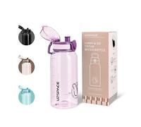 UZSPACE Gourde de sport pour enfants - 600 ml - Convient pour les boissons gazeuses - Pour l'école, l'université et l'extérieur - Anti-fuite - Passe au lave-vaisselle - Avec échelle de motivation