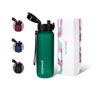 UZSPACE Gourde Sport - 500ml/800ml/1L - sans BPA Tritan, Gourde Enfant Reutilisable, Anti-Fuite, Bouteille d'eau sport avec Filtre infuseur de Fruits pour École, Voyage, Adulte