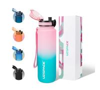 UZSPACE Gourde Sport - 500ml/800ml/1l/1,5l- sans BPA Tritan lastique, Gourde Enfant anti fuite Reutilisable, Bouteille d'eau sport pour École, velo,Voyage, Adulte