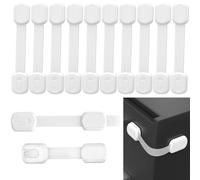 UZSUZZ 12 Pièces Securite Placard Enfant Bloc Porte Securite Bebe Réglable Bloc Tiroir Securite Bebe pour Loquets et Frigo Armoires Fenêtre Securite Placard Enfant Protection
