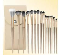 UZSUZZ 15 PCS Pinceaux Maquillage, Pinceaux pour EyeLiner, Ombres à Paupières et Sourcils, Pinceaux en Poils Synthétiques Ultra-Douces, Kit Complet de Maquillage