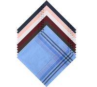 UZSUZZ Homme Mouchoir Carré, 12 Pièces Mouchoirs Ensemble de Pochettes Classiques, Mouchoirs en Coton Homme Traditionnels, Réutilisables Mouchoir Carré, Cadeau pour Hommes la Fête des Pères