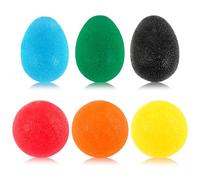 UZSUZZ Lot de 6 Balle Anti-Stress, Balle Reeducation Main, Balle Anti Stress Adulte, Ovale Balle de Force de Main, pour Le Soulagement de l’Anxiété Et l’Entraînement à La Rééducation des Mains