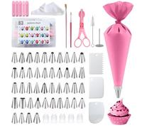 UZSUZZ Lot de 83 Poche a Douille Patisserie Poche à Douilles en Silicone Réutilisable DIY Patisserie Accessoire Kit Professionnelle pour Deco Gateau, Cupcake, Pâtisserie