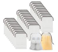 UZSUZZ Sac à Chaussures de Voyage,30 Pièces Housse de Protection pour Sac de Rangement Housses Chaussures Sac à Cordon Anti-Poussière pour Chaussures pour Voyage Rangement Maison 40 * 30CM