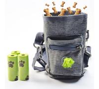 UZSUZZ Sac à Friandise pour Chien Pochette à Friandises pour Chien avec Distributeur de Sacs à Déjections Canines & Ceinture Réglable pour Le Dressage des Chiens de Promenade Sac Dressage Chien