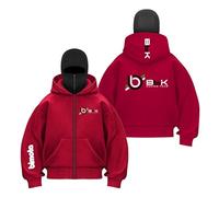 UZVKAVJP Cagoule À Capuche Décontractée pour Homme B.i.m.o.t.a Vêtements Sport Zippés Hauts Manteaux Couleurs Contrastées Sweats Imprimées-HongS||x_l