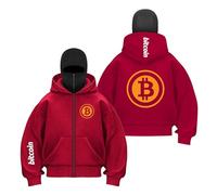 UZVKAVJP Cagoule À Capuche pour Homme Vêtements D'extérieur Hauts B.it.co.in Veste Double Style Streetwear Couleur Contrastée Sweat Shirts Zippés-HongS||l