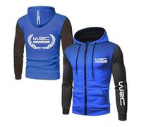 UZVKAVJP Sweat À Capuche Graphique pour Homme W.R.C Collision Coloris Variés Fermeture Éclair Intégrale Manches Longues Style Sportswear Confortable avec Poches-LanSe||m