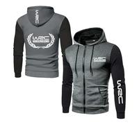 UZVKAVJP Sweat À Capuche Graphique pour Homme W.R.C Collision Coloris Variés Fermeture Éclair Intégrale Manches Longues Style Sportswear Confortable avec Poches-SHuiSe||x_l