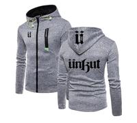UZVKAVJP Sweat À Capuche pour Homme Haut À Capuche pour Unkut Sweat Shirt Doux À Fermeture Éclair Manches Longues Vêtements De Sport Printemps Automne Vêtements-Light Gray||XL