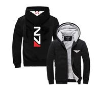 UZVKAVJP Sweats À Capuche Imprimés pour Hommes pour .N .7 Automne Hiver Hauts À Capuche Veste De Fitness Sweat À Manches Longues Sweat À Capuche Vêtements-Black||S