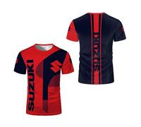 UZVKAVJP T-Shirts pour Hommes À Manches Courtes pour Suzuki Haut Extensible Vêtements Imprimés Maillot De Cyclisme 3D Polos Doux Décontractés Demi-Manches-E||XL