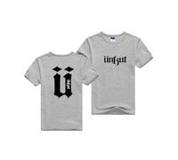 UZVKAVJP T-Shirts pour Hommes Streetwear pour Unkut Uni Manches Courtes Léger Imprimé Polos Doux Style Sportif Col Ras du Cou Vêtements-Gray||XL