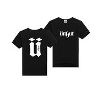 UZVKAVJP T-Shirts pour Hommes Streetwear pour Unkut Uni Manches Courtes Léger Imprimé Polos Doux Style Sportif Col Ras du Cou Vêtements-Black||L