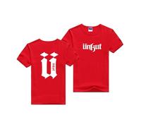 UZVKAVJP T-Shirts pour Hommes Streetwear pour Unkut Uni Manches Courtes Léger Imprimé Polos Doux Style Sportif Col Ras du Cou Vêtements-Red||XL