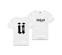 UZVKAVJP T-Shirts pour Hommes Streetwear pour Unkut Uni Manches Courtes Léger Imprimé Polos Doux Style Sportif Col Ras du Cou Vêtements- White||L