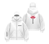 UZVKAVJP Veste Ample À Capuche Et Cagoule Homme pour M.A.SS.EY FE.RG.US.on Vêtements De Sport Patchwork Hauts Manches Longues Sweats Zippés-BaiS||s